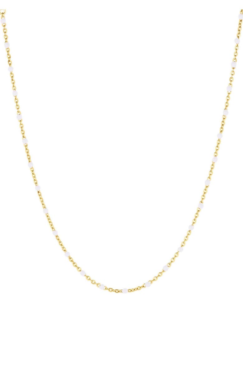 Set & Stones Kaz Necklace, Main, color, Gold / White