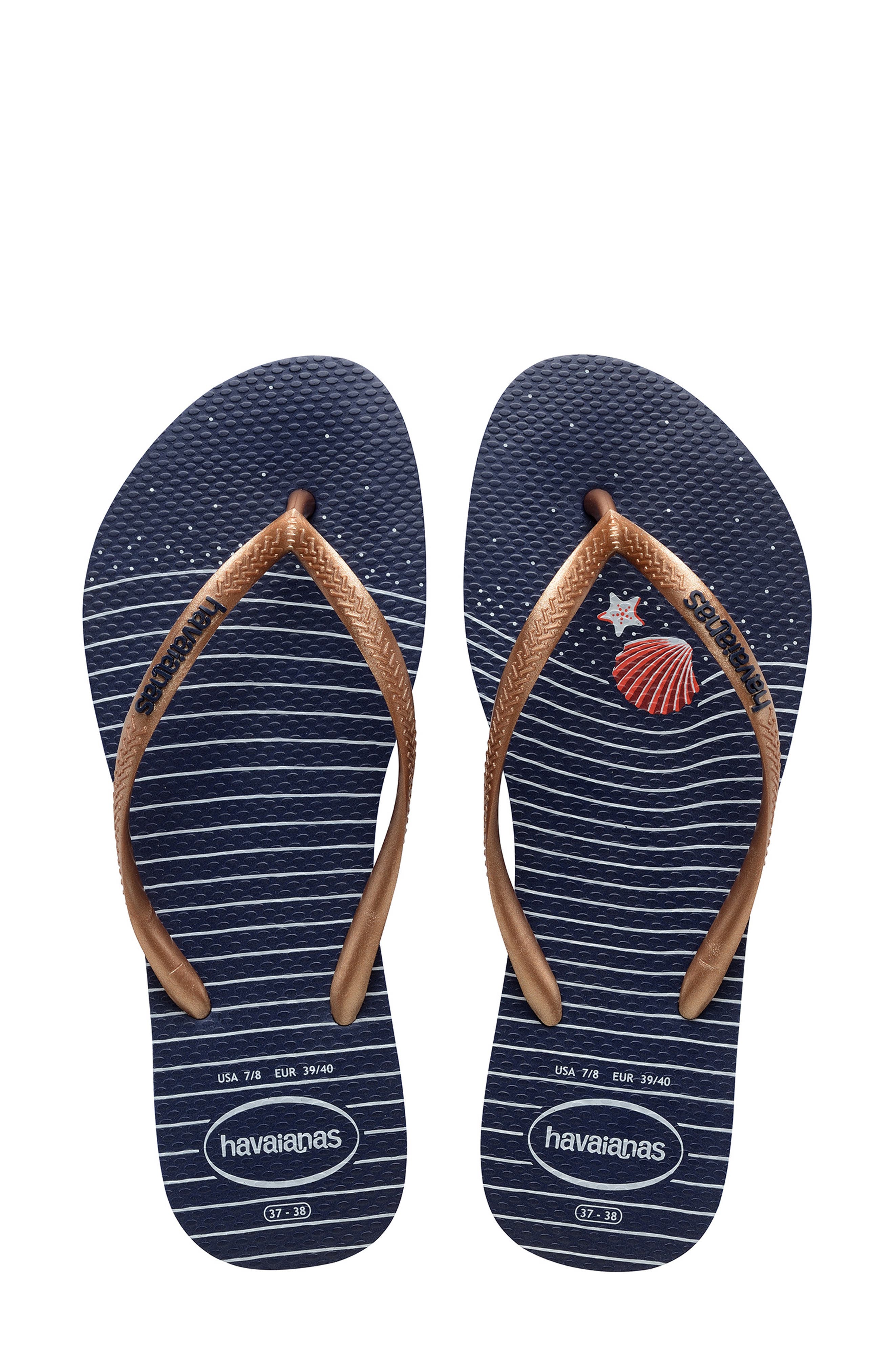 Havaianas Slim Nautical Flip Flop, Main, color, 