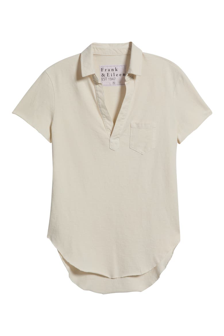 Charlotte Cotton Polo, Main, color, VINTAGE WHITE
