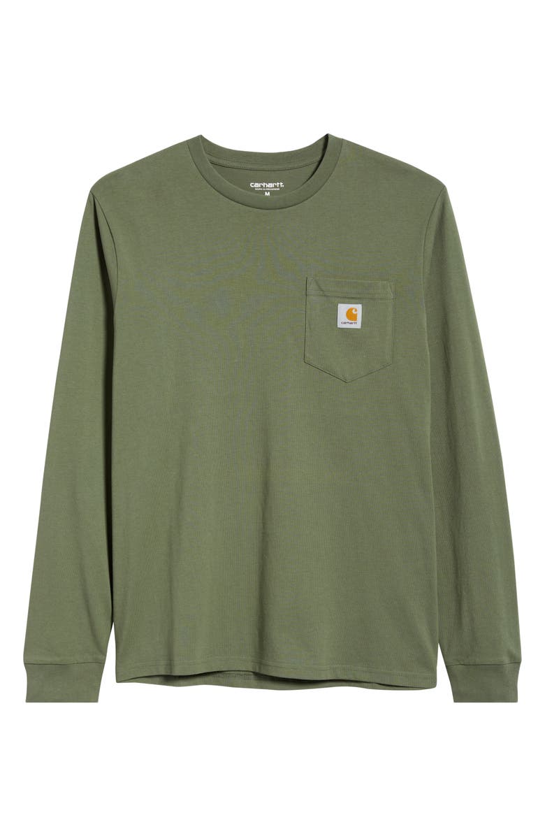 Carhartt Work In Progress Long Sleeve Pocket T-Shirt, Alternate, color, Leaf