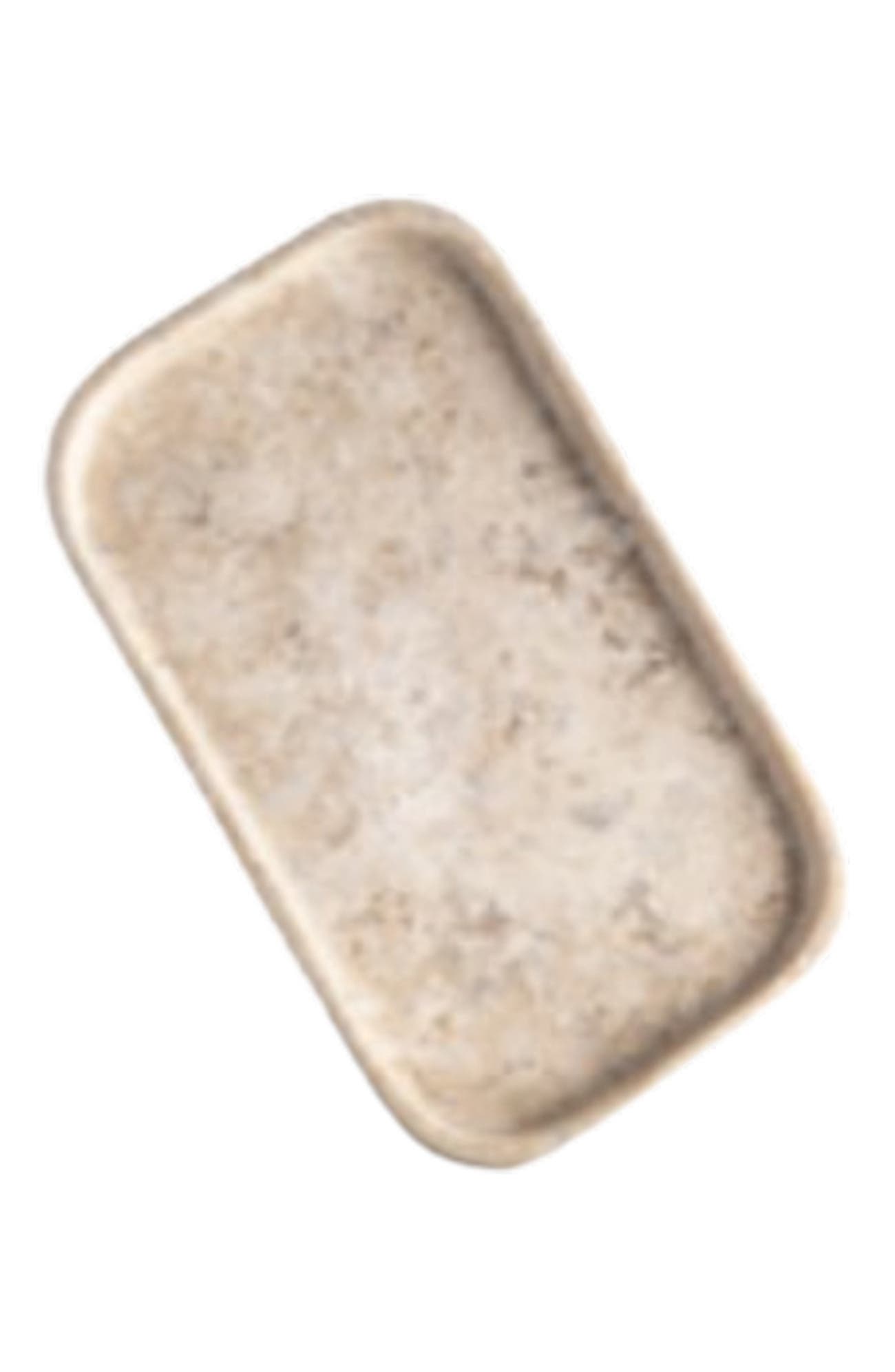 AndJacob Decor Bathroom Tray in Travertine Marble 