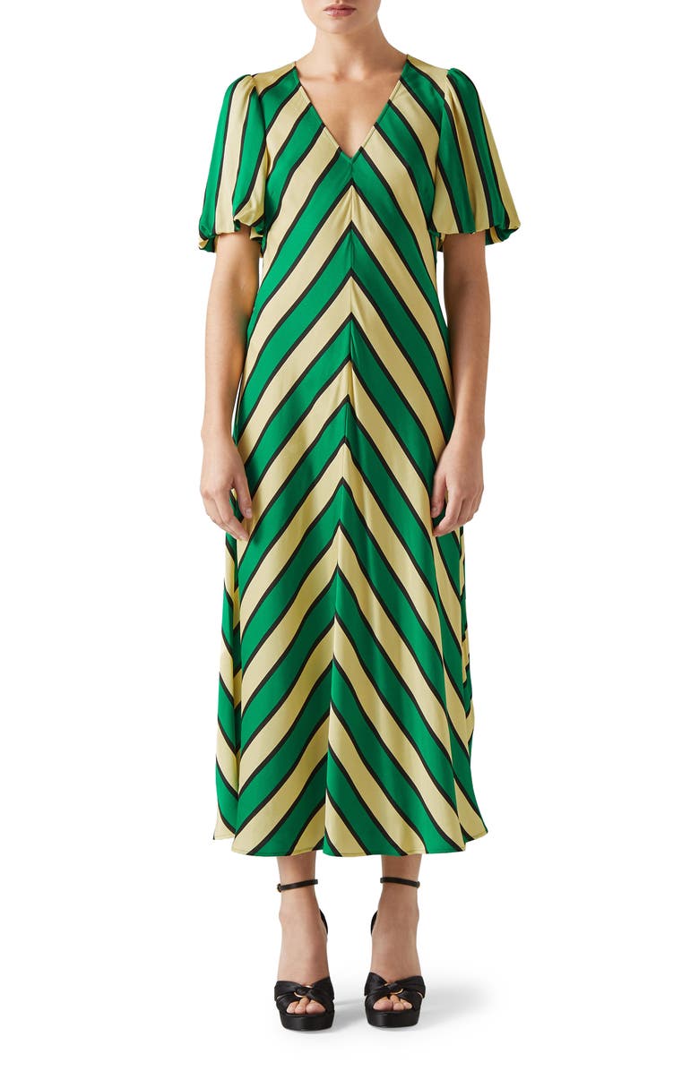 LK Bennett Meerim Maxi Dress, Main, color, Green