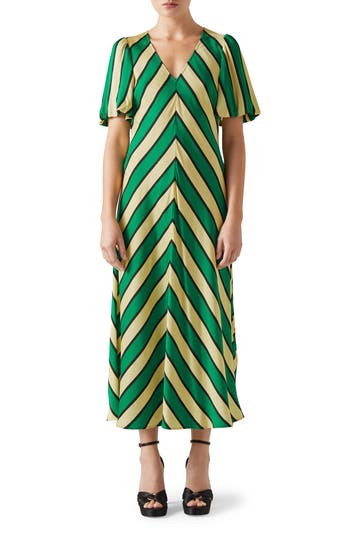 Shop Lk Bennett Meerim Maxi Dress In Green
