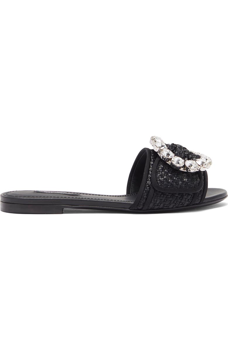 Dolce&Gabbana Rhinestone Slip-On Sandal, Alternate, color,