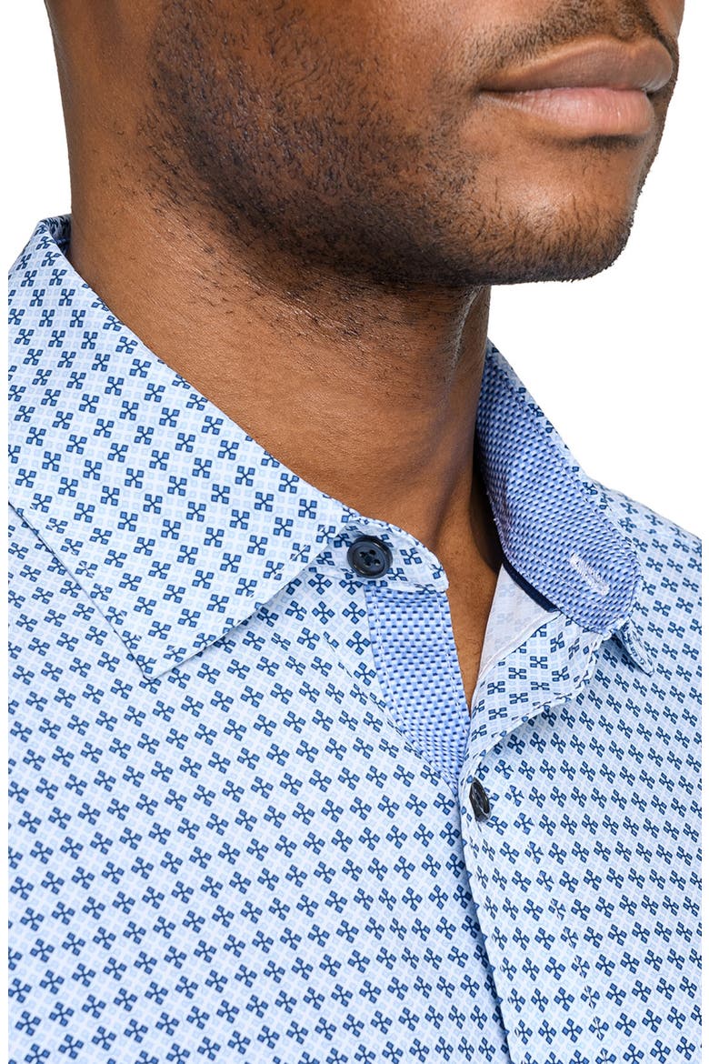 Diamond Geo Woven Long Sleeve Basic, Alternate, color, WHITE/BLUE