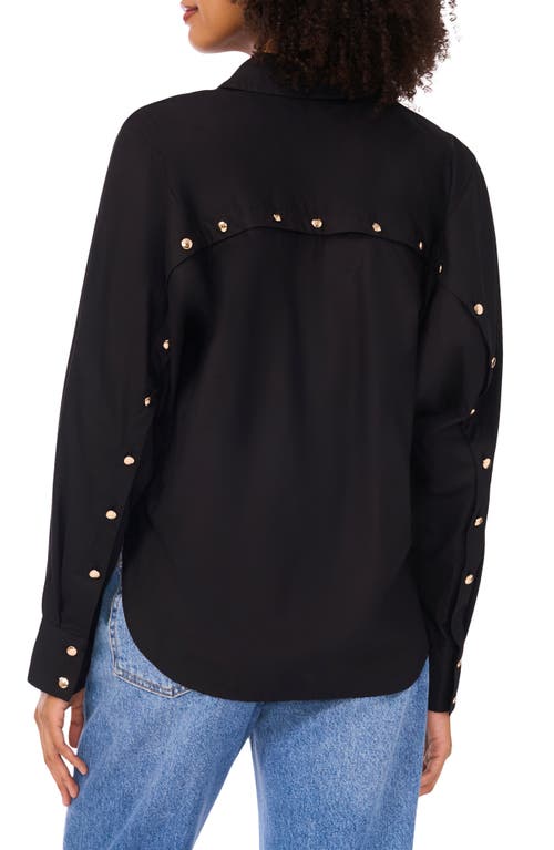 Parker Long Sleeve Button Up Shirt In Black