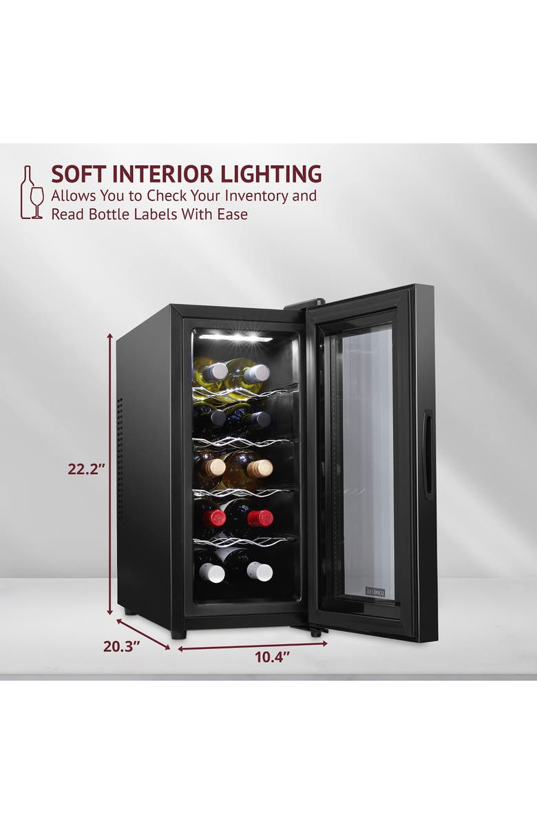 Schmecke 10 Bottle Thermoelectric Wine Cooler, Alternate, color, Black