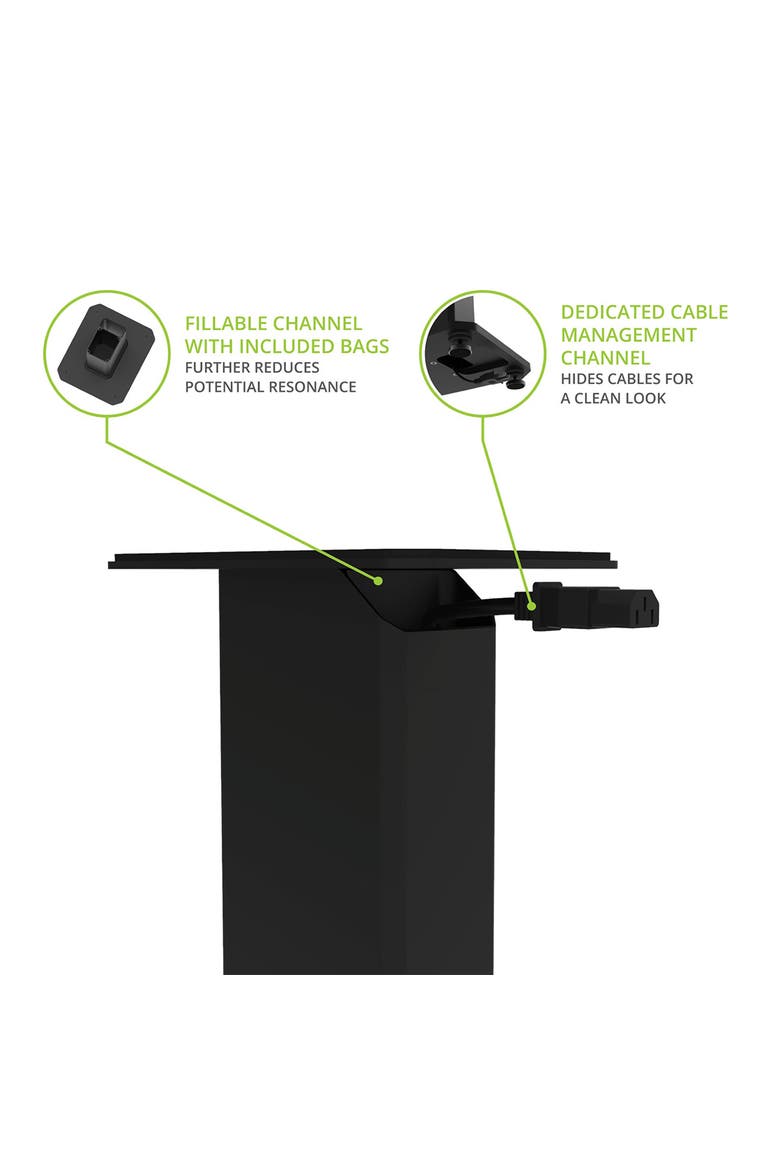 SX30 30" Fillable Speaker Stands with Isolation Feet - Pair, Alternate, color, Black