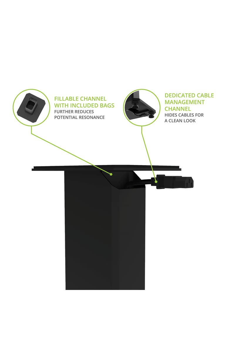 Kanto SX30 30" Fillable Speaker Stands with Isolation Feet - Pair, Alternate, color, Black