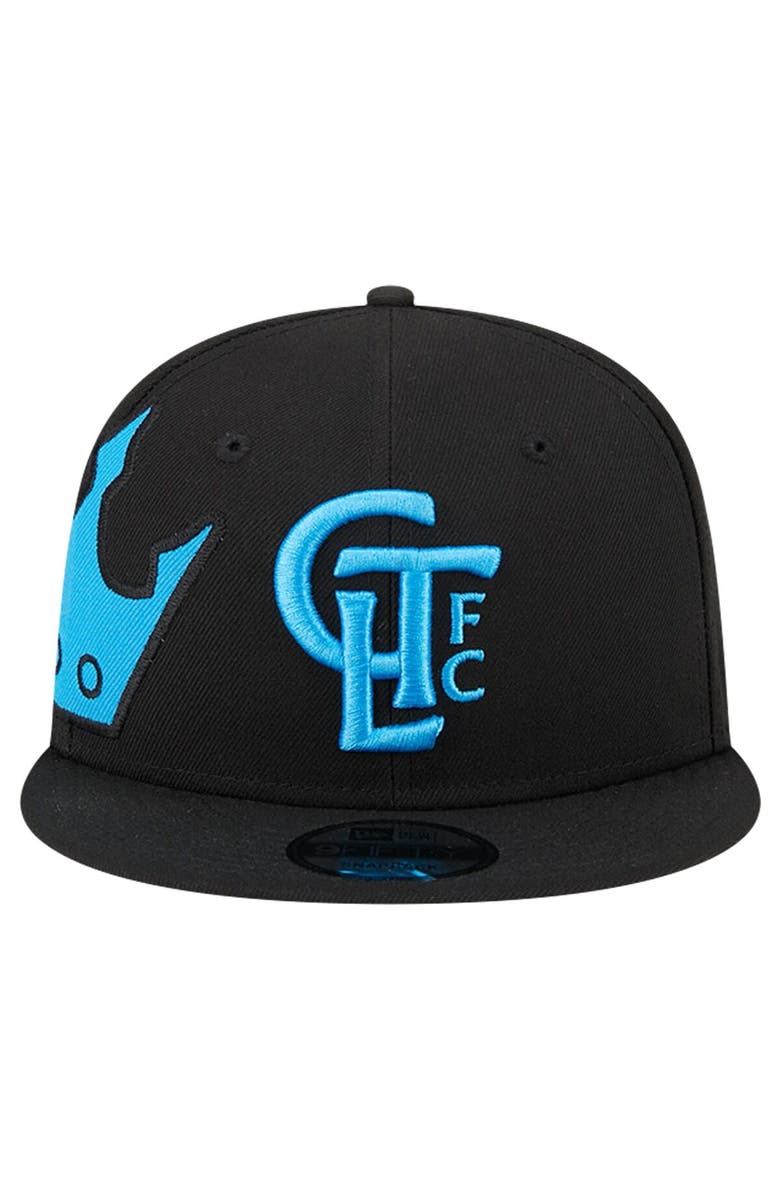 New Era Men's New Era Black Charlotte FC Jumbo 9FIFTY Snapback Hat, Alternate, color, 