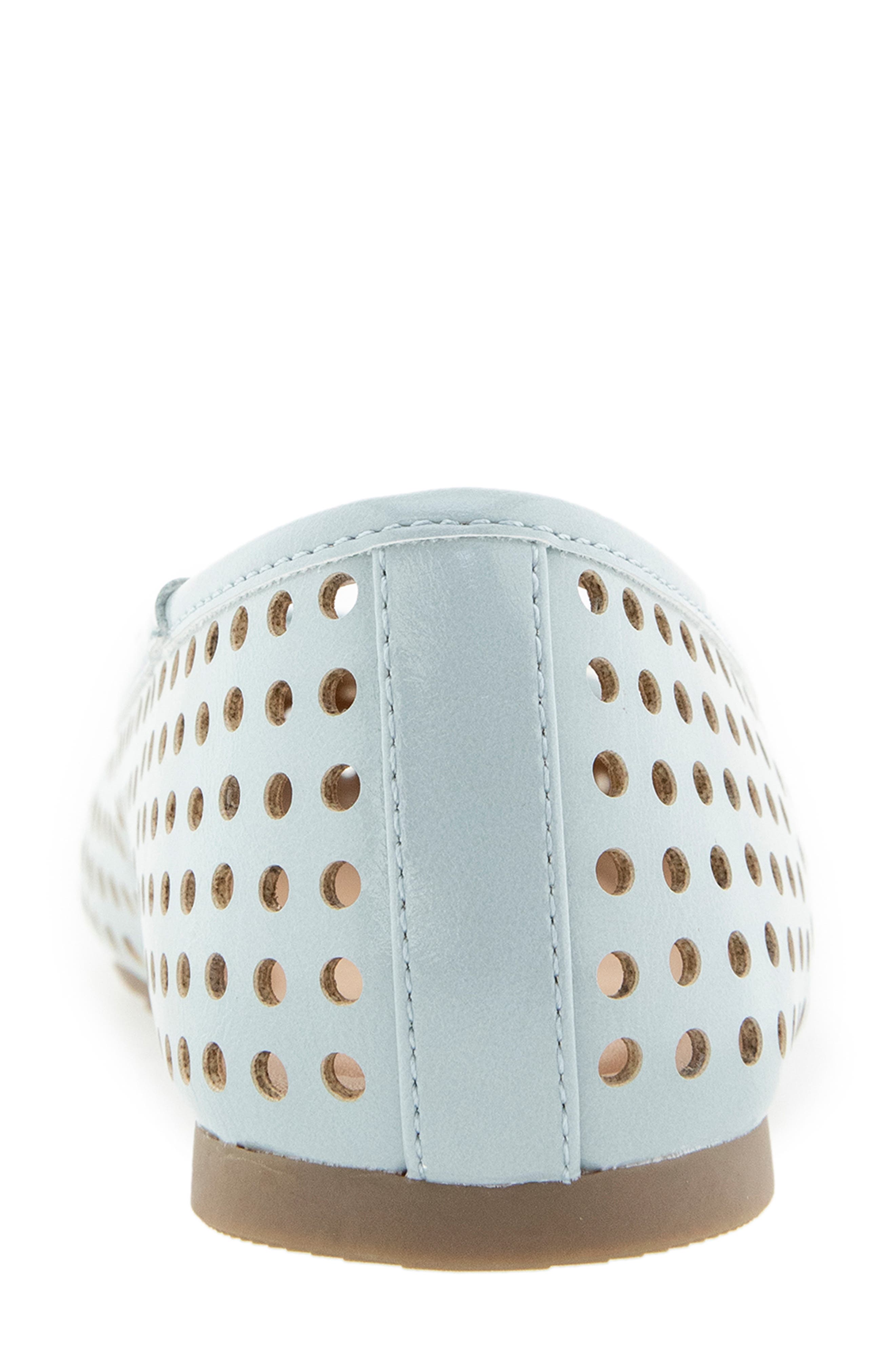 Reaction Kenneth Cole Elstree Perforated Ballet Flat, Alternate, color, Steel Blue