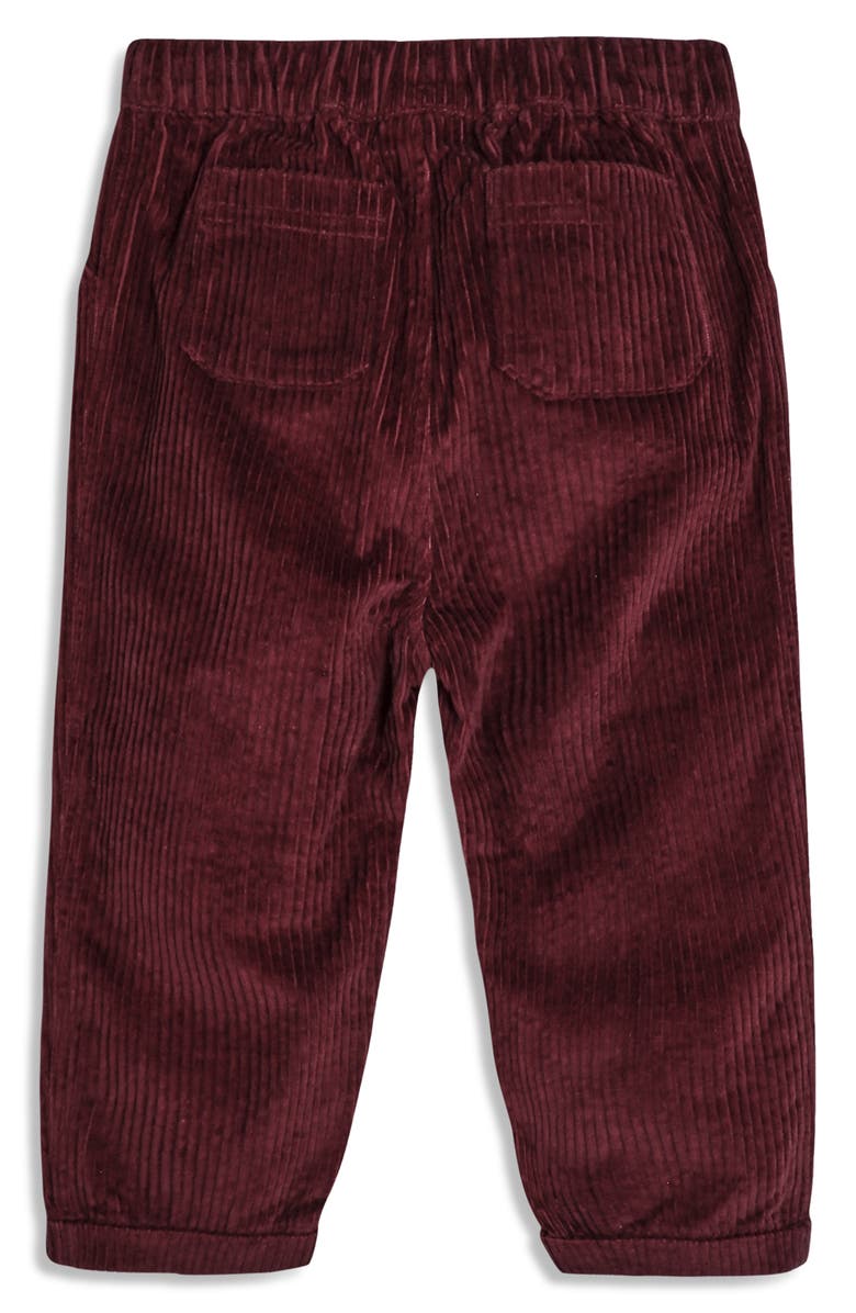 JOJO MAMAN BEBE Cotton Corduroy Joggers, Alternate, color, Burgundy
