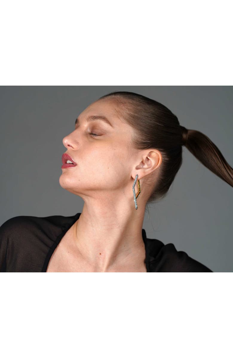 DEMARSON Yana Pavé Crystal Earrings, Alternate, color,