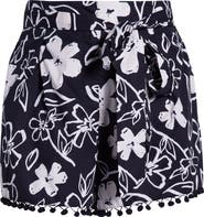 SUGARLIPS Kianza Floral Zaferia Pompom Cotton Shorts