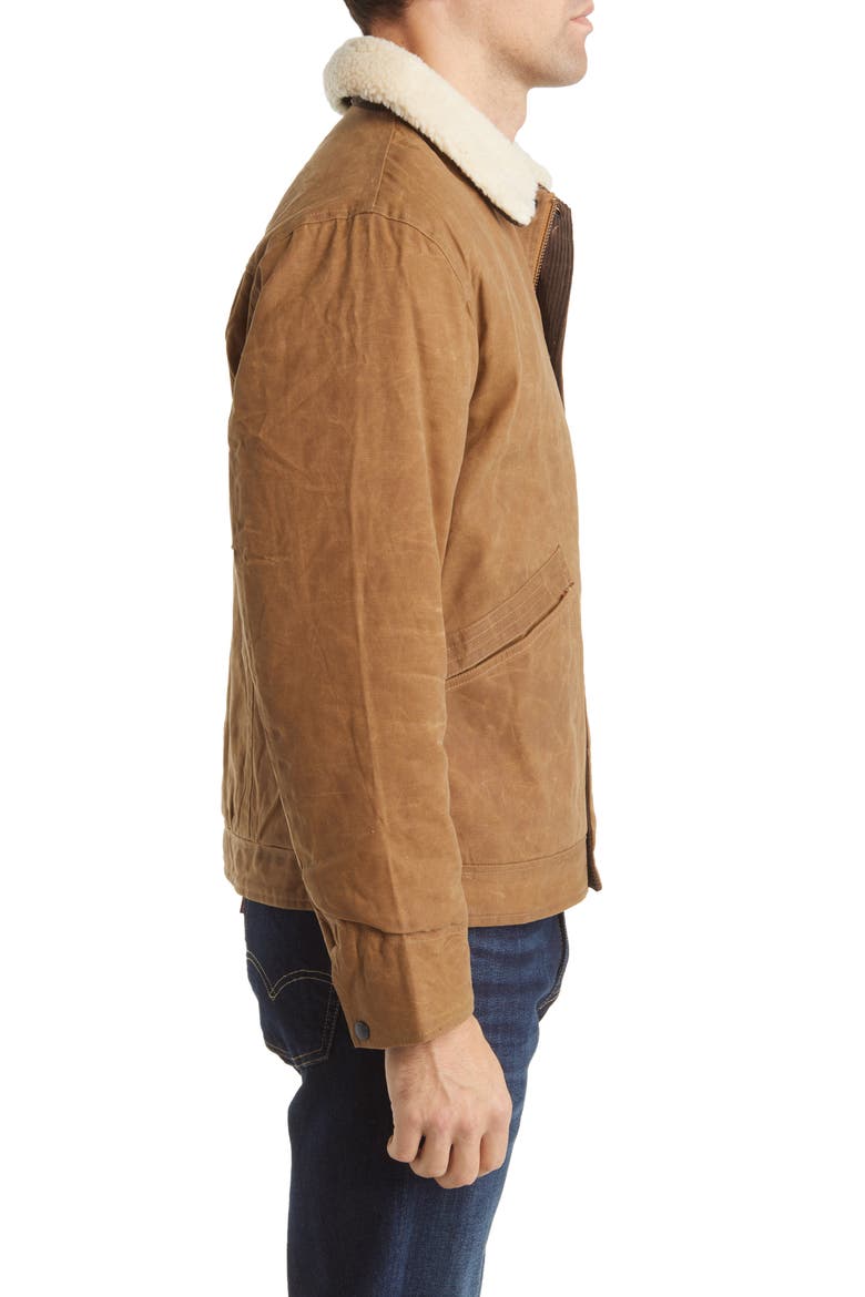 Waxed Cotton Mechanic Jacket, Alternate, color, KHAKI