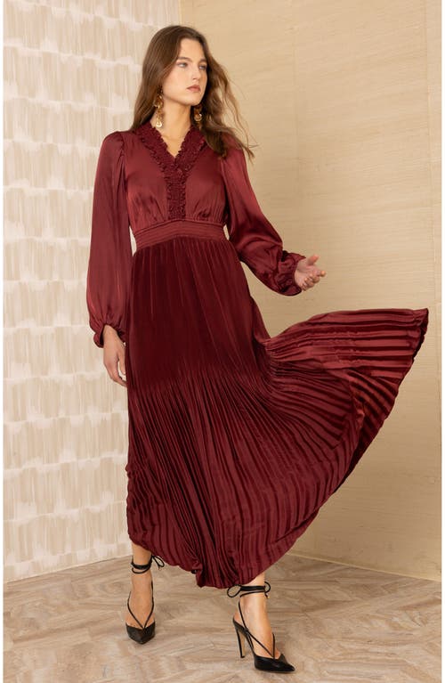 Hale Bob Alisson Charmeuse Dress In Red