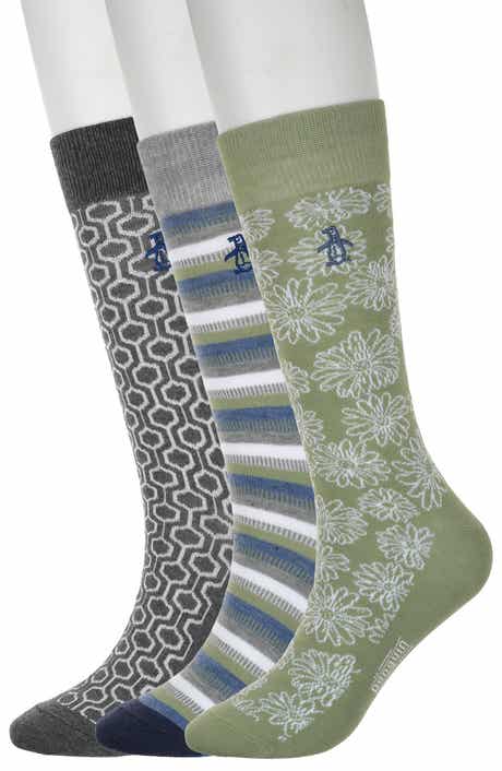 Original Penguin Ayres Floral Assorted 3-Pack Crew Socks