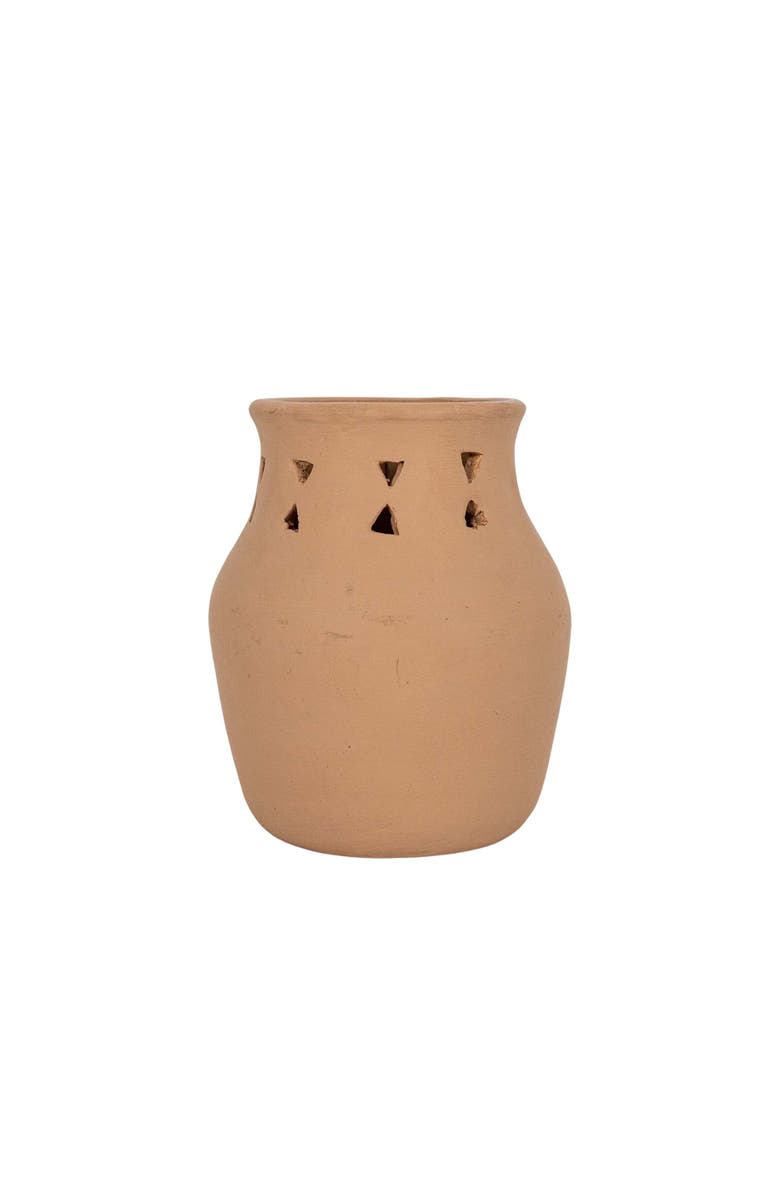 Foreside Home and Garden Southwest Cutout Vase Terracotta, Main, color, Orange