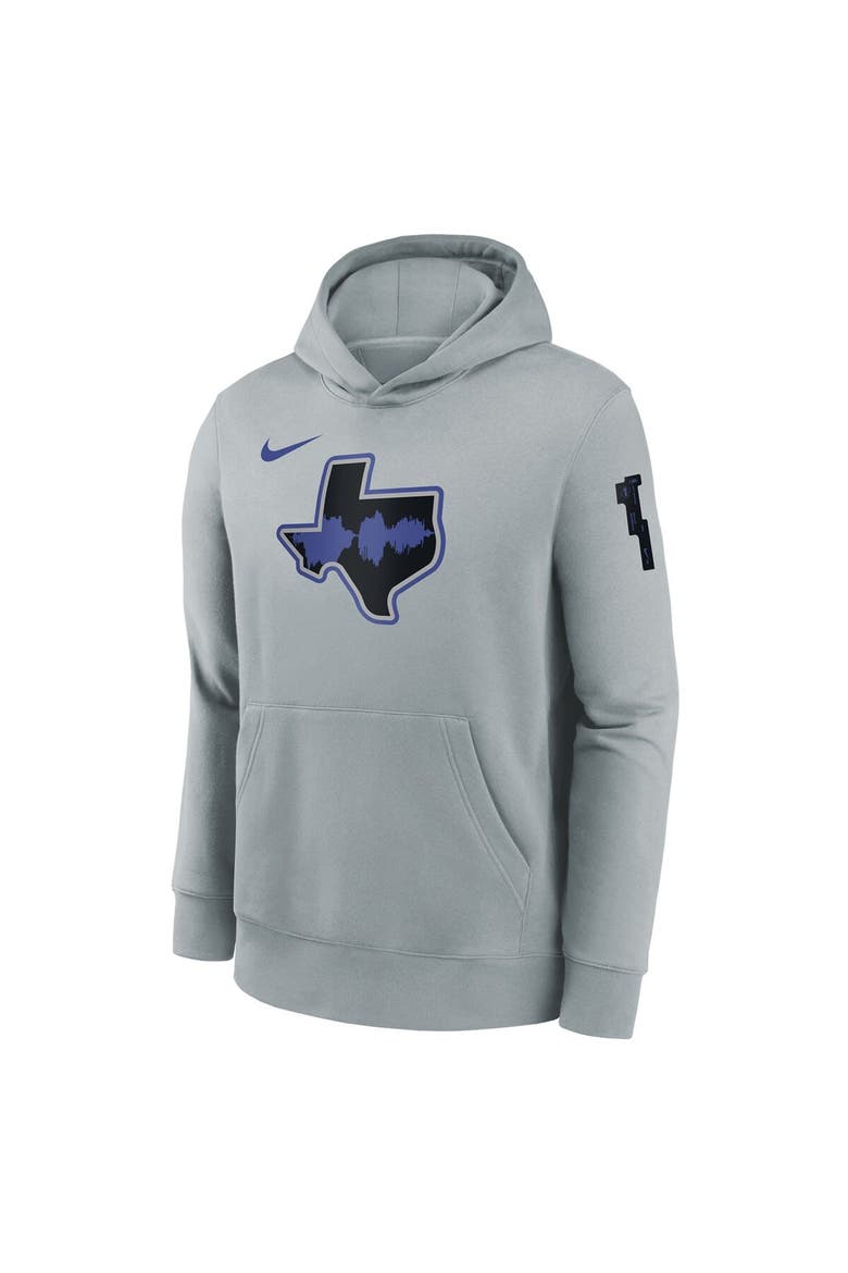 Youth Nike Silver Dallas Mavericks 2023/24 City Edition Courtside Pullover Hoodie, Alternate, color, Silver