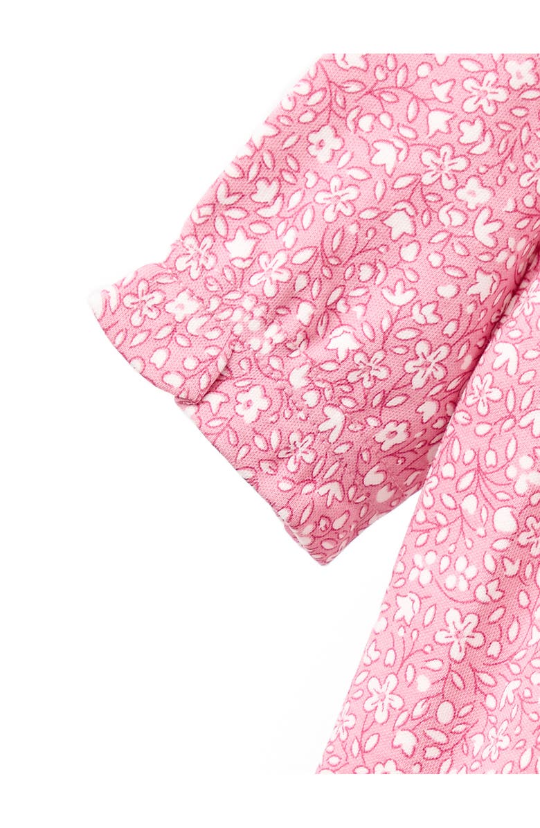 JOJO MAMAN BEBE Floral Peter Pan Collar Smocked Dress, Alternate, color, Pink