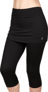 Sofibella UV Staples Abaza 13in Womens Tennis Skirt with Capri Leggings