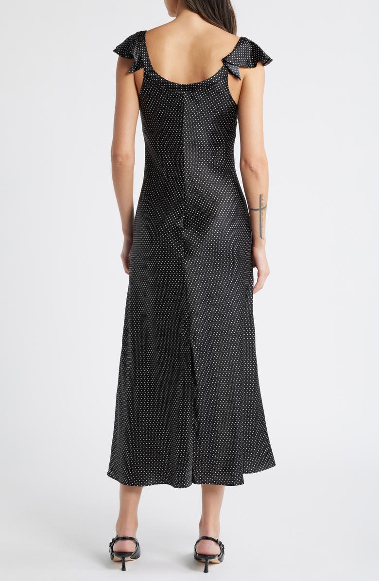 PAIGE Agoura Dot Silk Maxi Dress, Alternate, color, 
