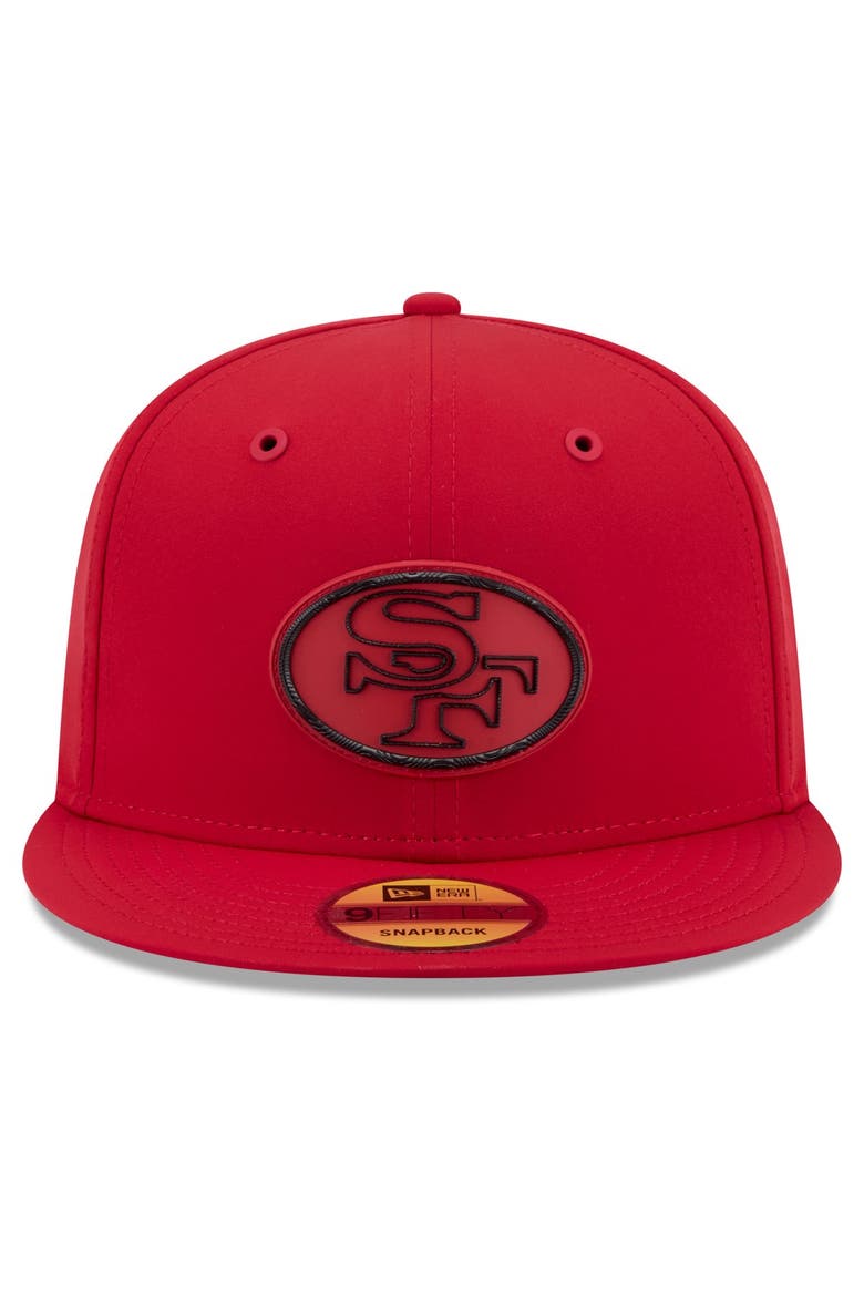 Men's New Era Scarlet San Francisco 49ers 2026 Sideline Throwback 9FIFTY Snapback Hat, Alternate, color, Scarlet