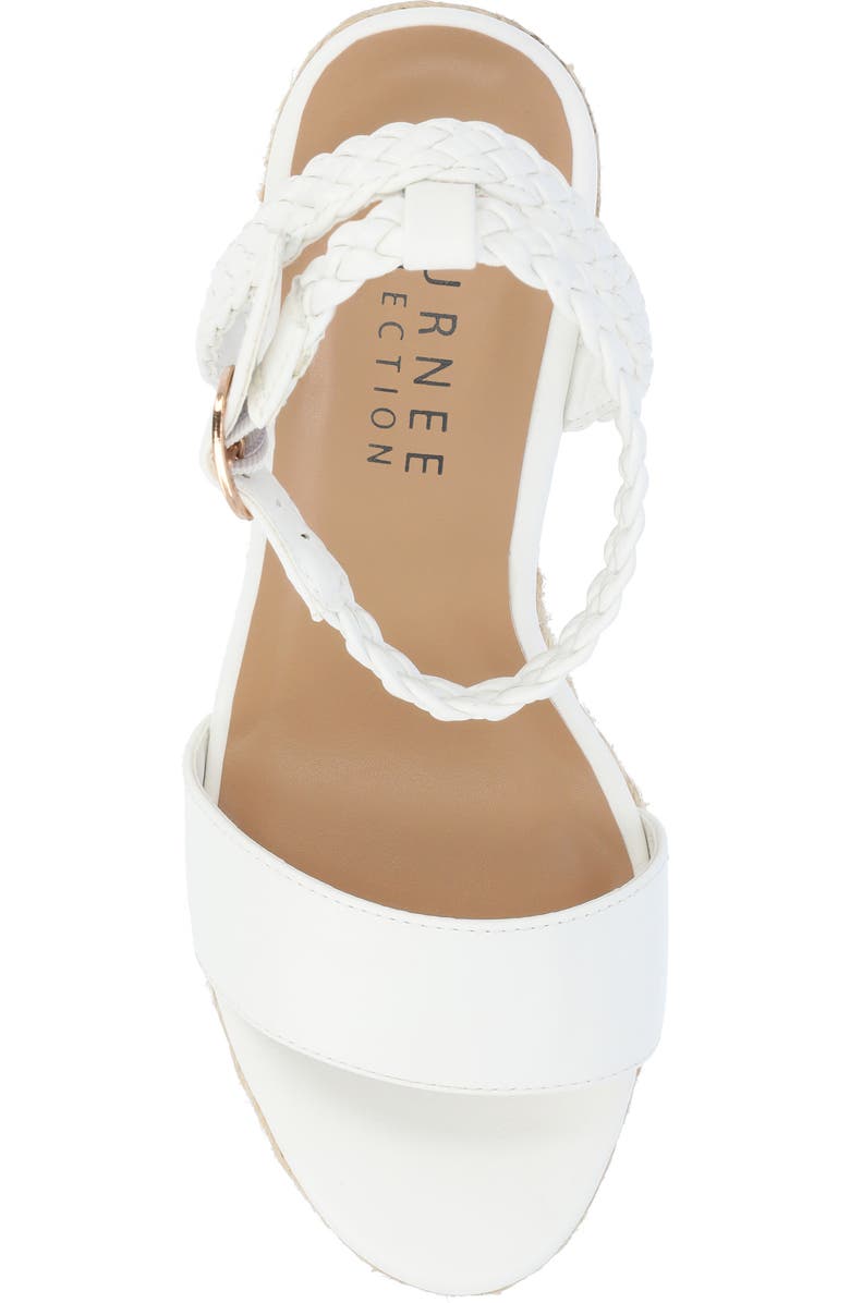 Journee Collection Andiah Sandal, Alternate, color, White