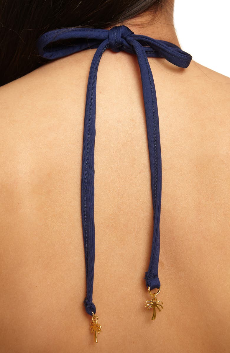 Trina Turk Flamingo Bandeau Bikini Top, Alternate, color, 