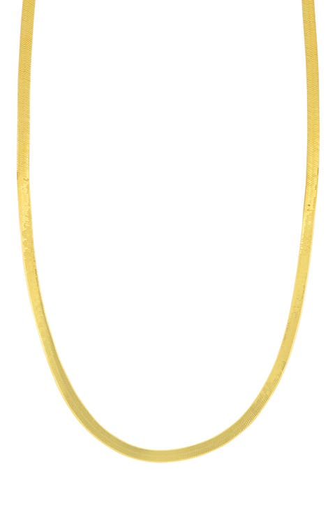 14K Gold Herringbone Chain Necklace (Online Trunk Show)