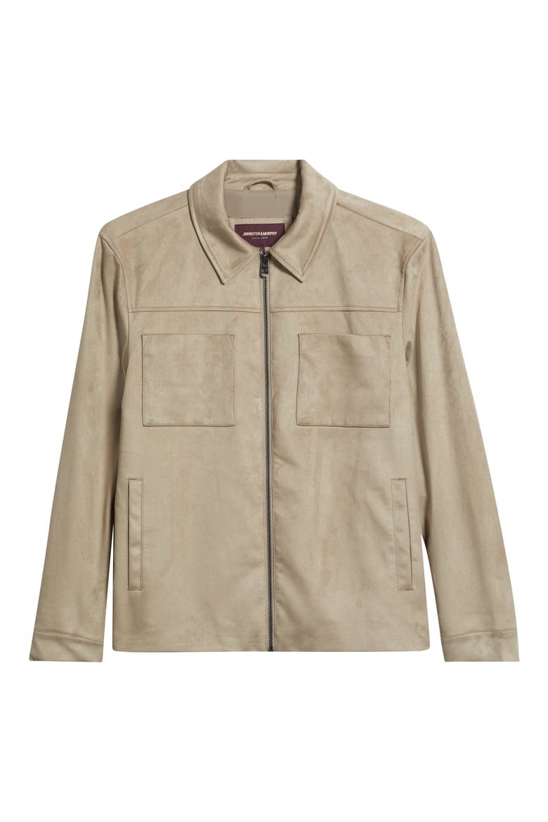 Faux Suede Jacket, Alternate, color, TAUPE