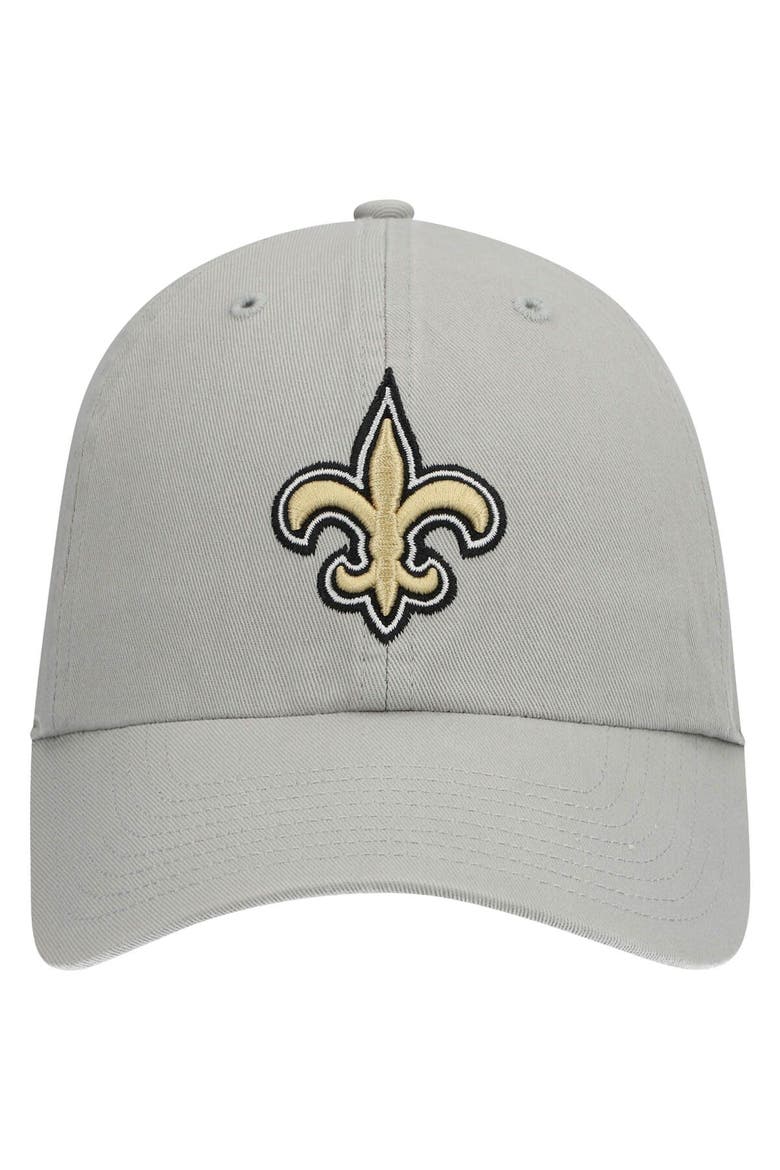 Men's '47 Gray New Orleans Saints Clean Up Adjustable Hat, Alternate, color, Gray