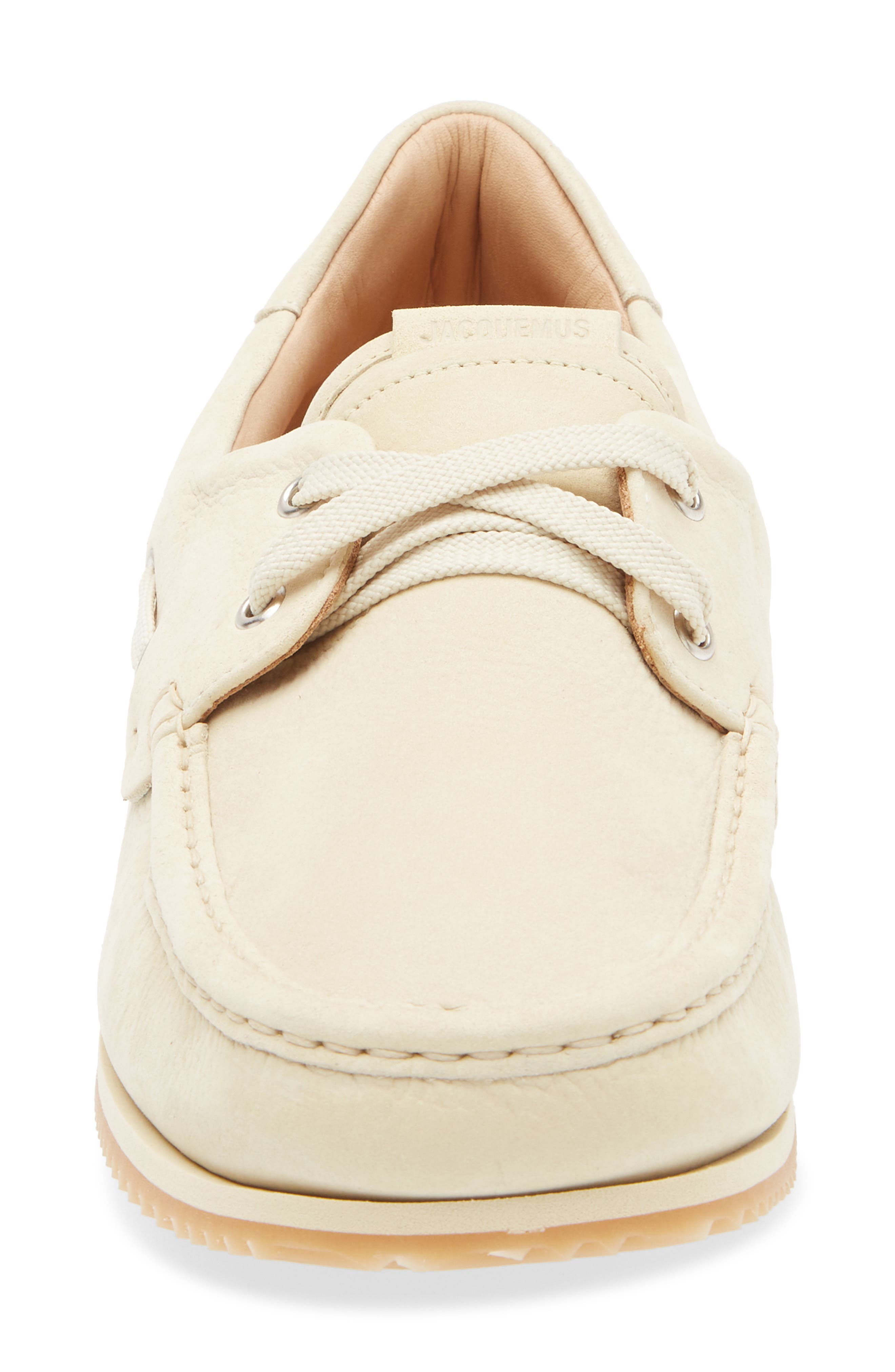 Jacquemus The Batto Boat Shoe, Alternate, color, Pale Yellow 205