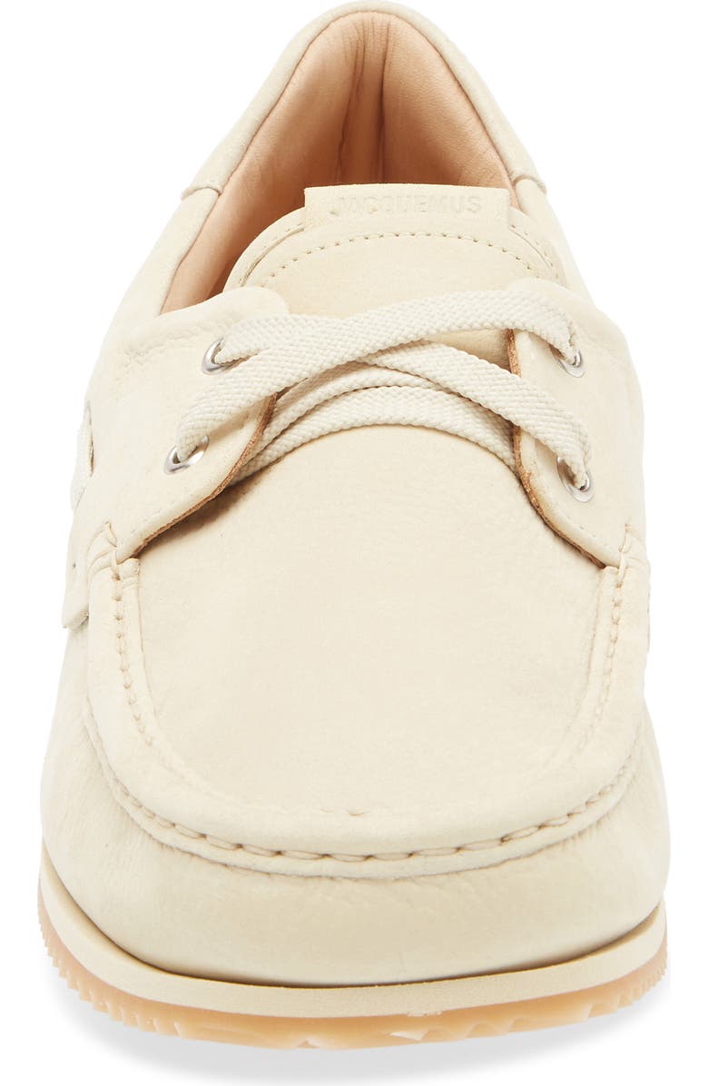 Jacquemus The Batto Boat Shoe, Alternate, color, Pale Yellow 205