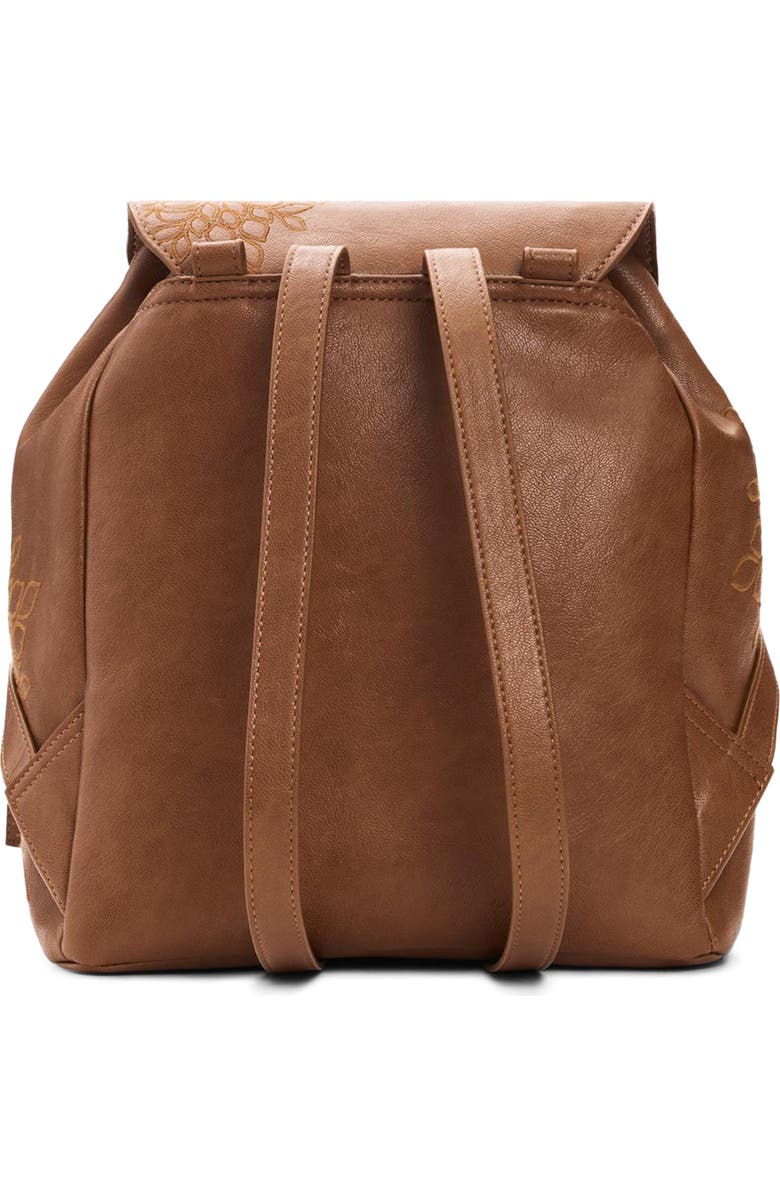 Desigual Mini Floral Embroidered Convertible Backpack, Alternate, color,