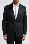 Zanella Chambers Black Stretch Wool Tuxedo Jacket