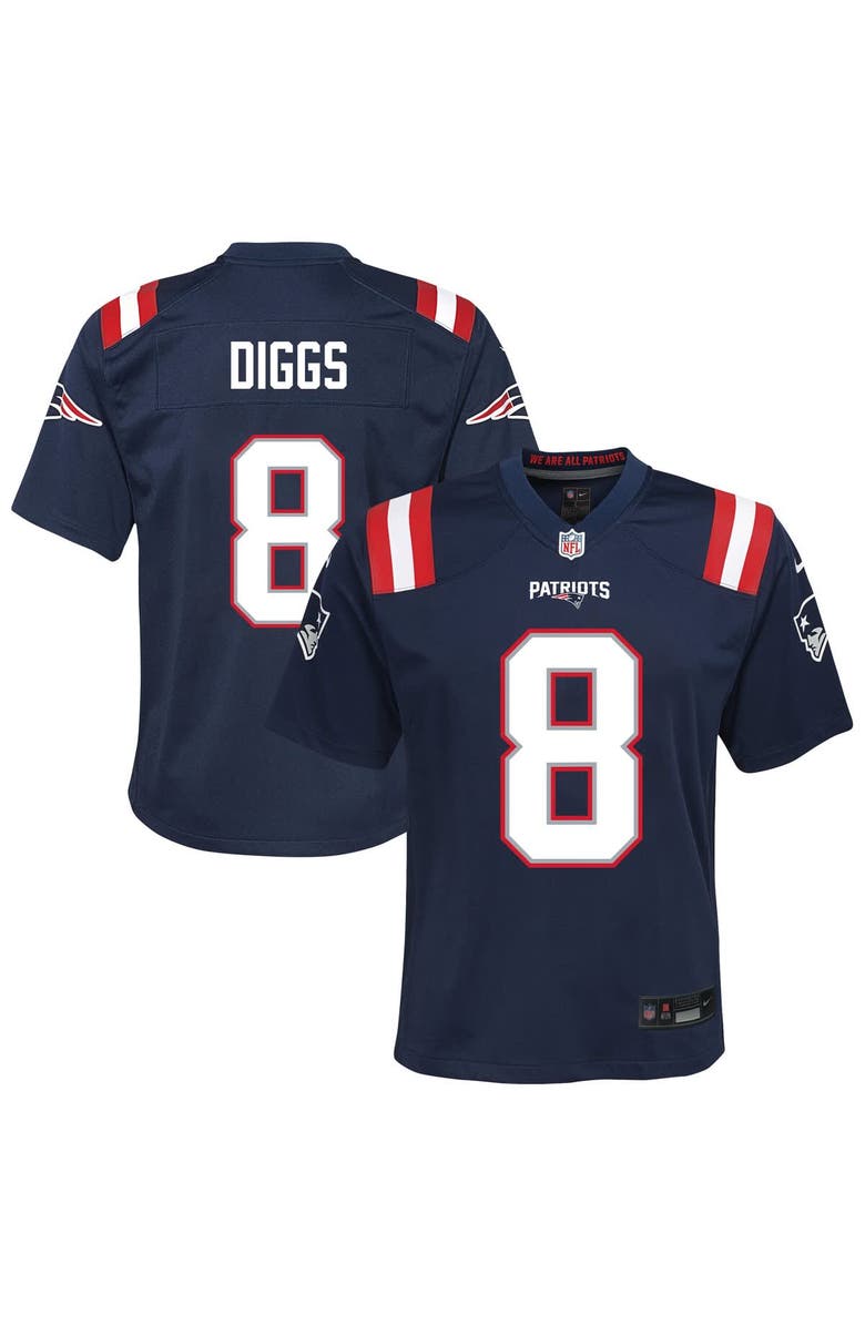 Nike Youth Nike Stefon Diggs Navy New England Patriots Team Game Jersey, Main, color, Navy