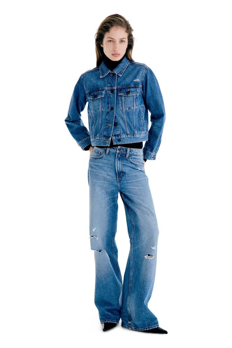 Ava Ultra High Rise Wide Leg Jeans, Main, color, Denim blue