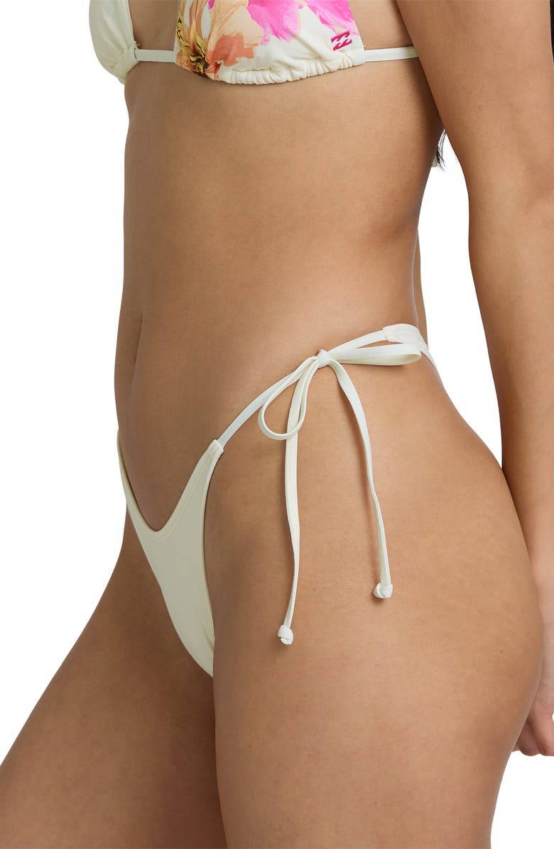 Billabong Sunny Shore Dippin' Hike Side Tie Bikini Bottoms, Alternate, color, Salt Crystal