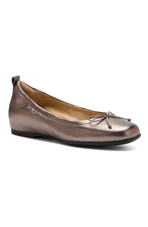 Abeo Cadence Bow Ballet Flat In Light Bronze - Regular