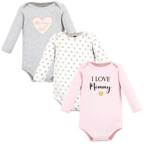 Little Soft Cotton Long-Sleeve One-Piece 3Pk