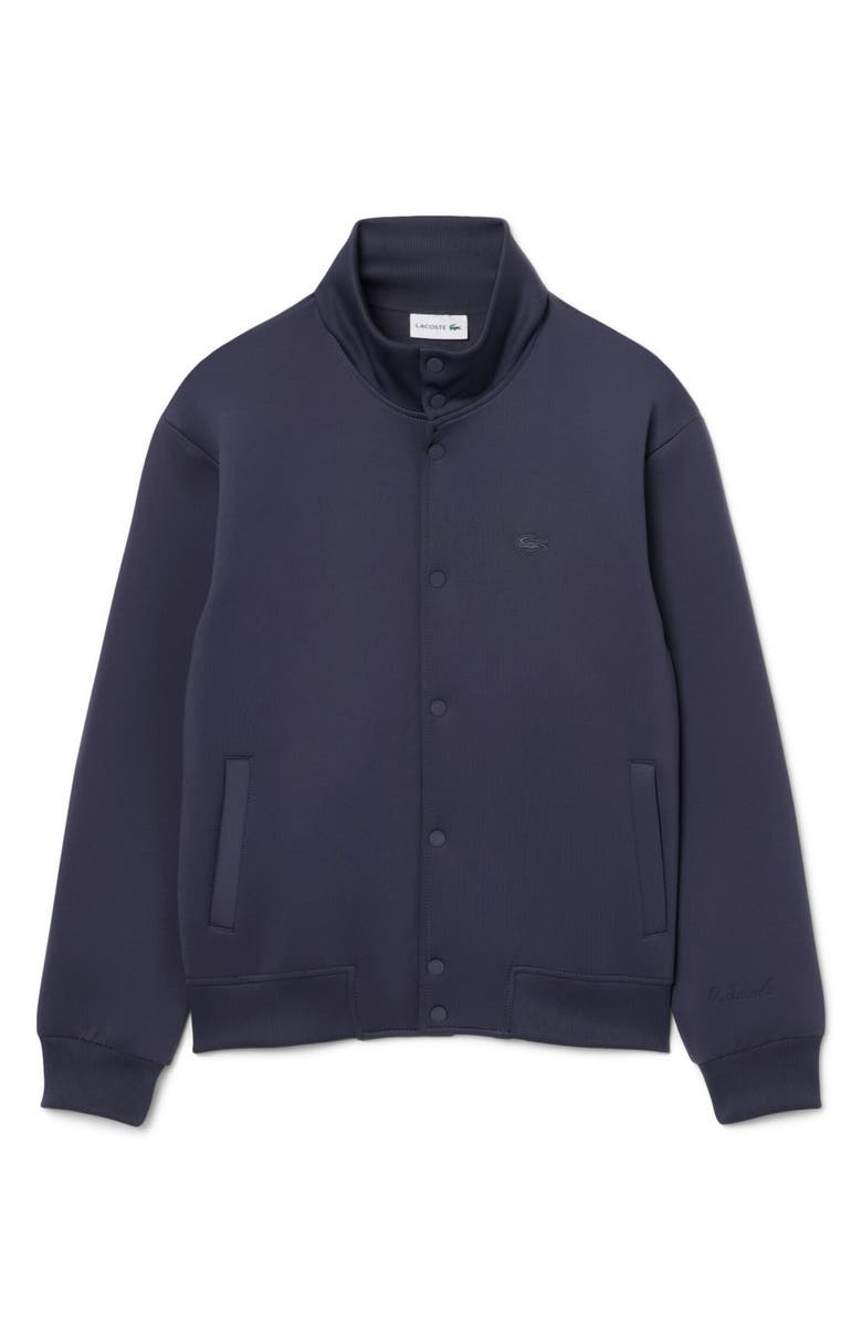 Lacoste Paris Knit Bomber Jacket, Alternate, color, Graphite