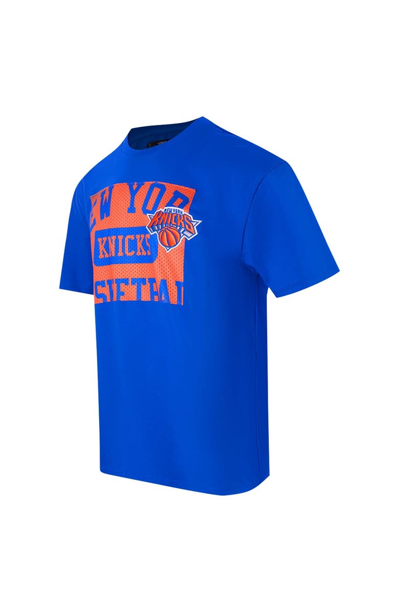 PRO STANDARD Men's Pro Standard Royal New York Knicks Made To Play Drop Shoulder T-Shirt, Alternate, color, Royal
