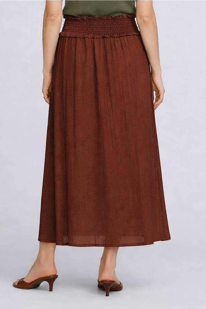 Waistband Detail Skirt, Alternate, color, RUSSET