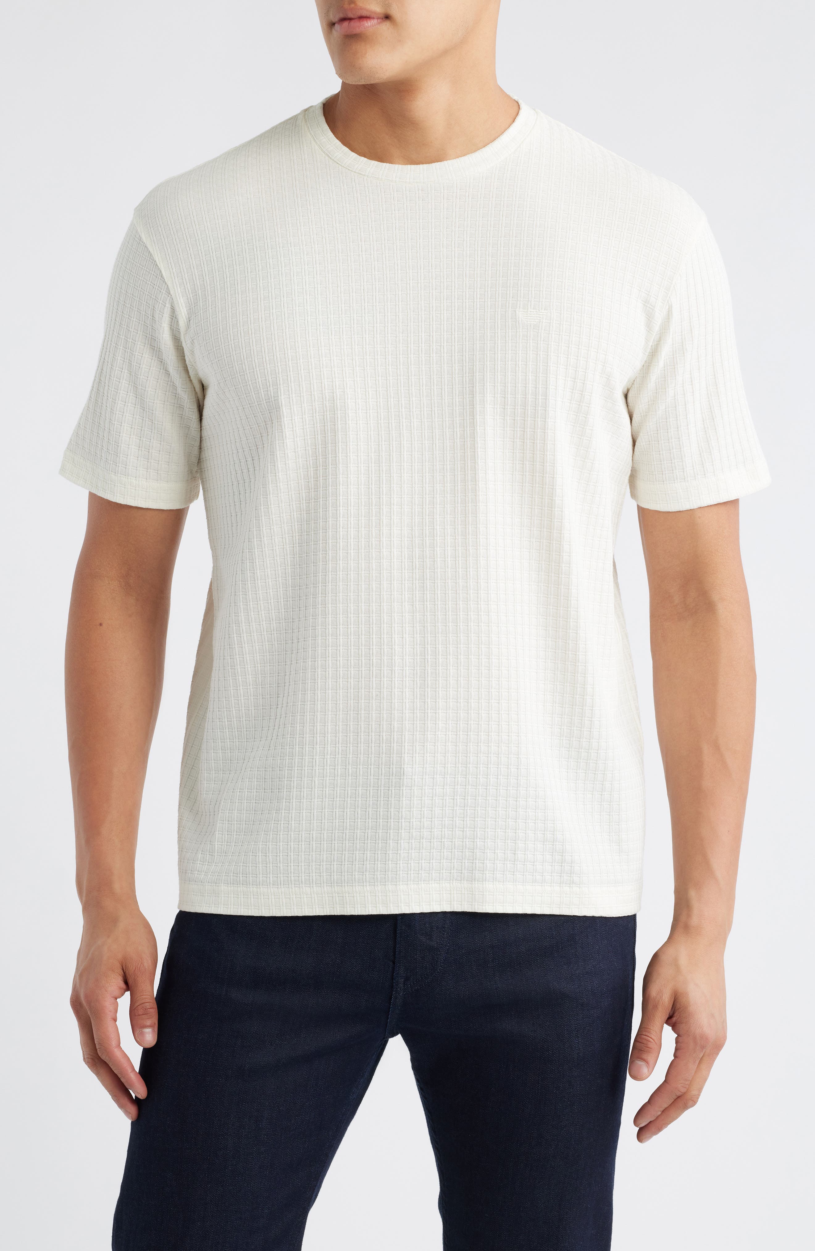 Emporio Armani Textured Cotton T-Shirt