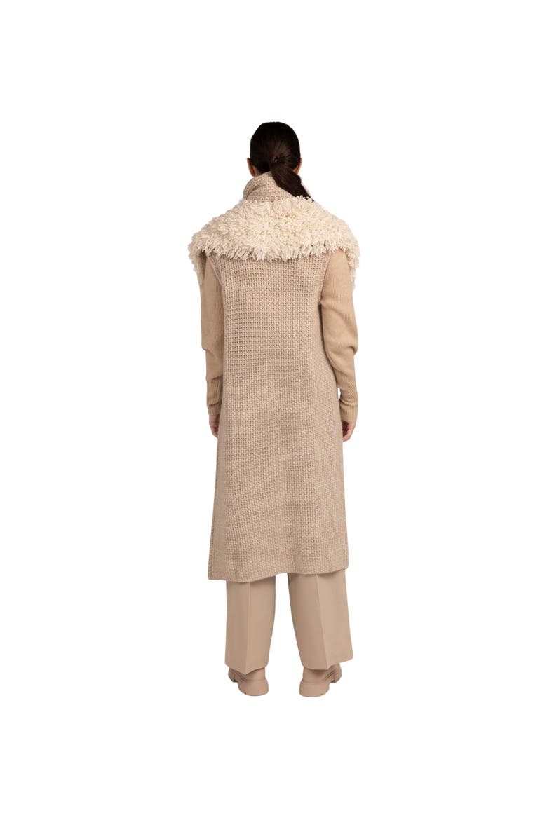Loop-Stitched Cashmere Vest, Alternate, color, warm grey