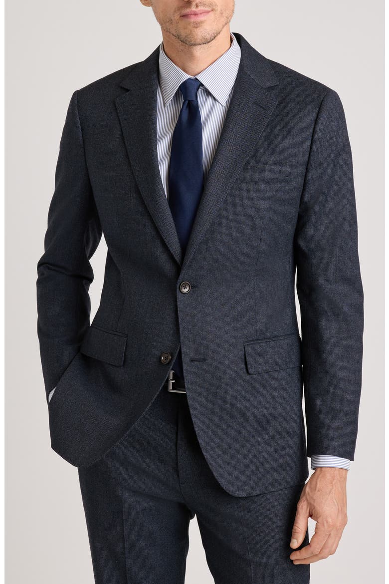 Etter Italian Wool Blazer, Main, color, DARK NAVY HOUNDSTOOTH