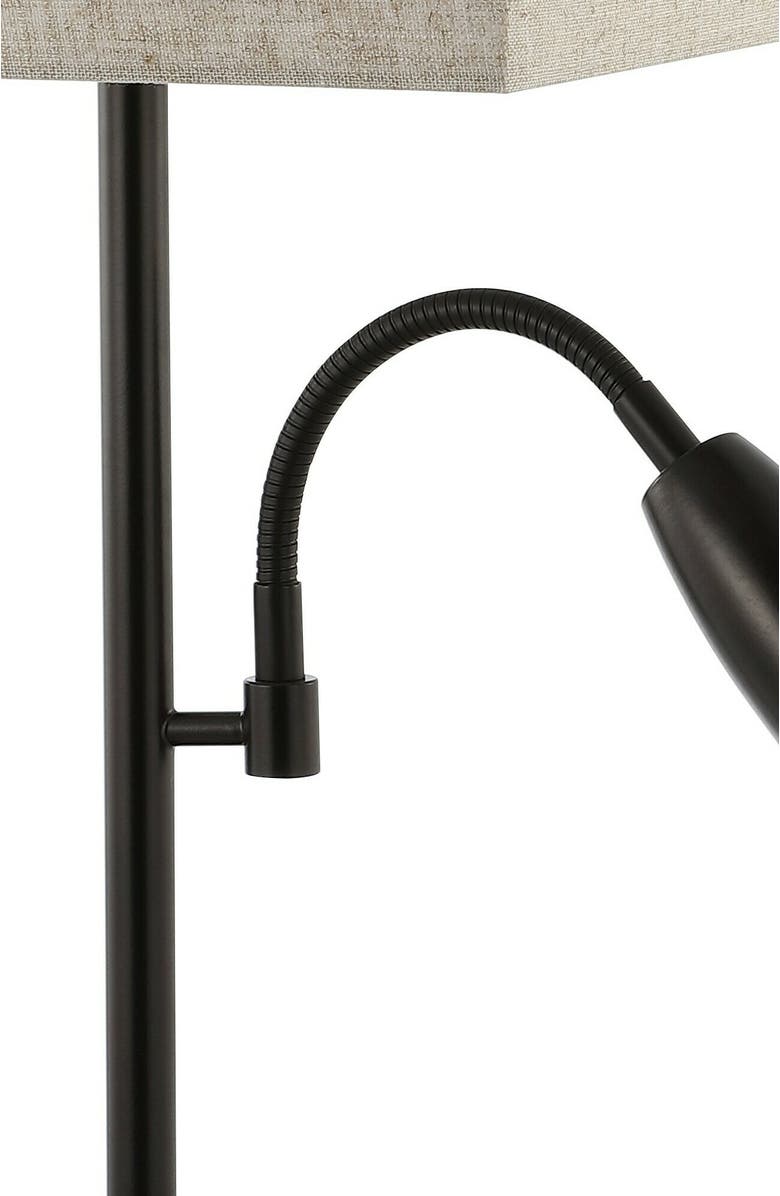 JONATHAN Y Austin 25.5" 2-Light Farmhouse Industrial Iron LED Table Lamp with USB Charging Port and Adjustable Reading Light, Oil Rubbed Bronze, Alternate, color, Oil Rubbed Bronze