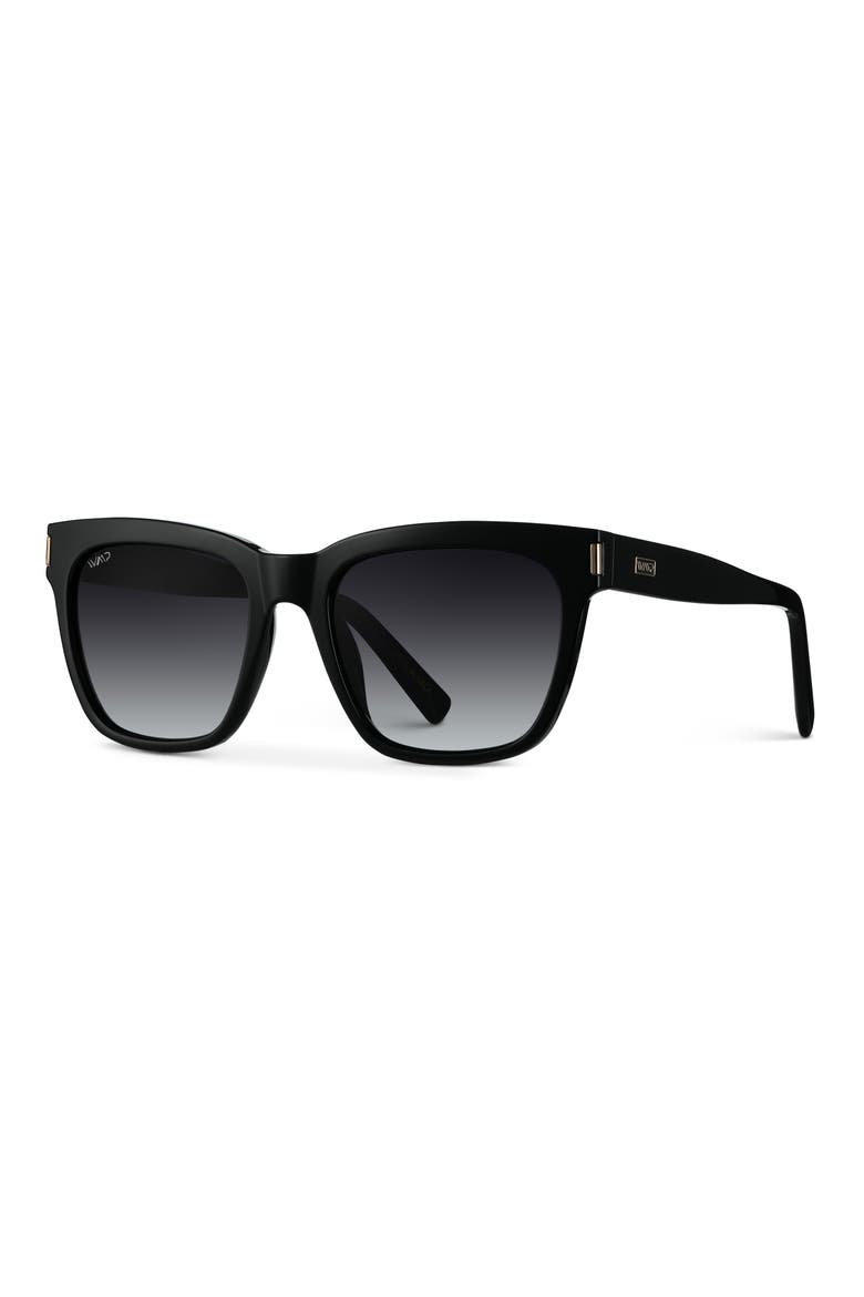 Dakota - 53mm Cat-Eye Polarized Sunglasses, Alternate, color, Black