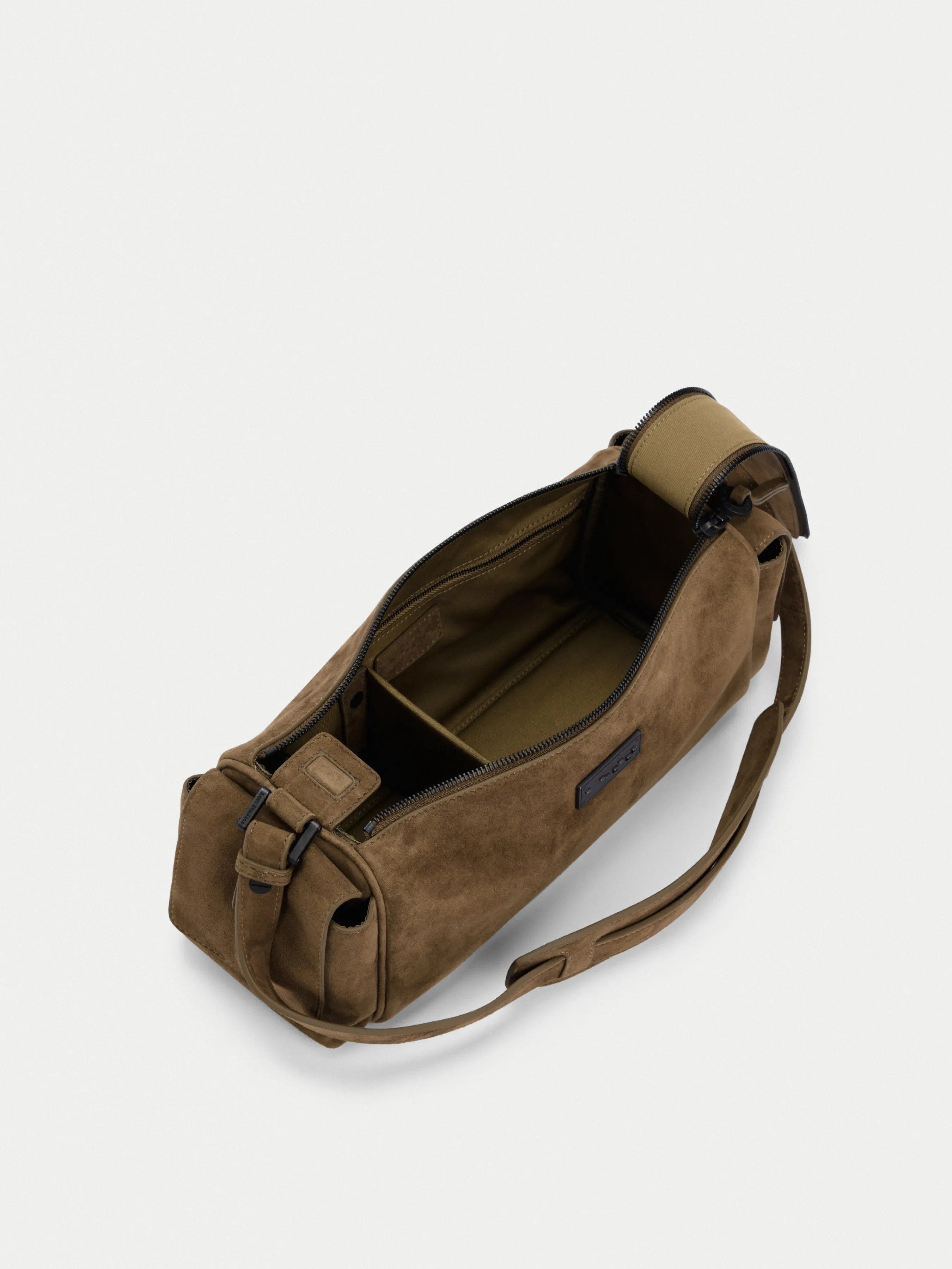 Capture Medium Sling Bag, Alternate, color, Camel Suede